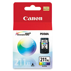 Canon® 2975B001 (CL-211XL) High-Yield Ink, 349 Page-Yield, Tri-Color