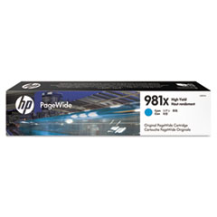 HP 981X, (L0R09A) High-Yield Cyan Original PageWide Cartridge