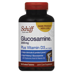 Schiff® Glucosamine 2000 mg Plus Vitamin D3 Coated Tablet, 150 Count