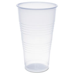 RK Ribbed Cold Drink Cups, 12 oz, Translucent, 50/Sleeve, 20 Sleeves/Carton