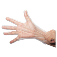 SemperGuard® SemperGuard FoodSafe Stretch Poly Gloves, Clear, Small, Polyethylene, 2,000/Carton