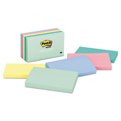 Post-it® Notes Original Pads in Marseille Colors, 3 x 5, 100-Sheet, 5/Pack