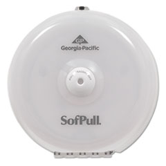 Georgia Pacific® Professional SofPull Mini Centerpull Single-Roll Bath Tissue Dispenser, 8.75 x 7 x 9, White