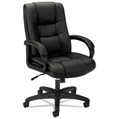 HON® VL131 Series Executive High-Back Chair, Black Vinyl