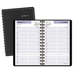 AT-A-GLANCE® DayMinder® Daily Appointment Book with15-Minute Appointments, 8 x 4 7/8, Black, 2018