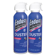 Endust® for Electronics Compressed Air Duster, 7 oz Can, 2/Pack