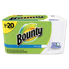 Bounty® Select-a-Size Perforated Roll Towels, 11 x 5.9, White, 105 Sheets/Roll, 12/Pack
