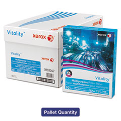 xerox™ Vitality Multipurpose Print Paper, 92 Bright, 20 lb Bond Weight, 8.5 x 11, White, 500/Ream, 10 Reams/Ct, 40 Cartons/Pallet