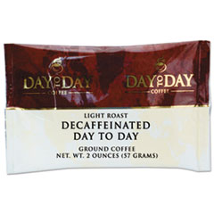 Day to Day Coffee® 100% Pure Coffee, Decaffeinated, 2 oz Pack, 42/Carton