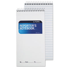 TOPS™ Reporter Notebook, Legal/Wide, 4 x 8, White, 70 Sheets, Dozen