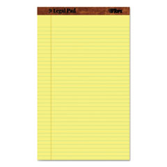 TOPS™ The Legal Pad Ruled Perf Pad, Legal/Wide, 8 1/2 x 14, Canary, 50 Sheets, Dozen