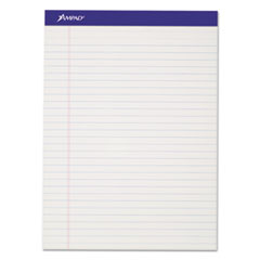 Ampad® Perforated Writing Pad, 8 1/2 x 11 3/4, White, 50 Sheets, Dozen.