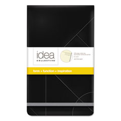 TOPS™ Idea Collective Journal Pad with Hard Cover, Wide/Legal Rule, Black Cover, 120 Cream 5 x 8.25 Sheets