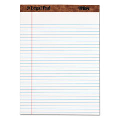 TOPS™ "The Legal Pad" Ruled Perforated Pads, 8 1/2 x 11 3/4, White, 50 Sheets, Dozen