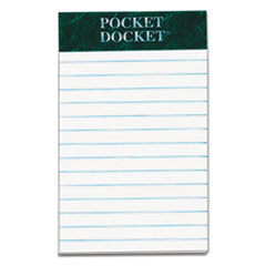 TOPS™ Docket Ruled Perforated Pads, Medium/College Rule, 3 x 5, White, 50 Sheets, 12/Pack