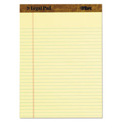 TOPS™ The Legal Pad Ruled Perforated Pads, 8 1/2 x 11, Canary, 50 Sheets, 3 Pads/Pack
