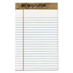 TOPS™ Second Nature Premium Recycled Ruled Pads, Narrow Rule, 50 White 5 x 8 Sheets, Dozen