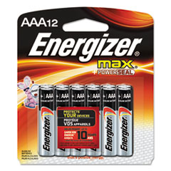 Energizer® MAX Alkaline Batteries, AAA, 12 Batteries/Pack