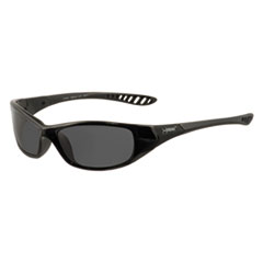 KleenGuard™ V40 HellRaiser Safety Glasses, Black Frame, Smoke Lens
