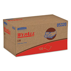 WypAll® L10 Towels, POP-UP Box, 1-Ply, 9 x 10.5, White, 125/Box, 18 Boxes/Carton