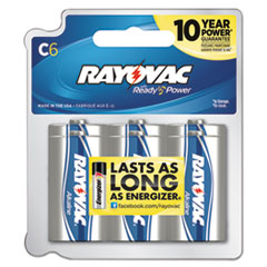 Rayovac® Alkaline Battery, C, 6/Pack