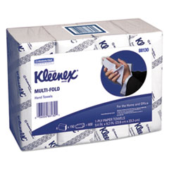 Kleenex® Multi-Fold Paper Towels,(4) 4PK Bundles, 9 1/5x9 2/5, White, 150/Pack, 16/Carton