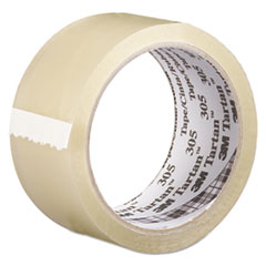 Tartan™ 305 Box Sealing Tape, 72 mm x 100 m, 3" Core, Clear, 24/Carton
