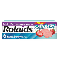 Rolaids® Ultra Strength Antacid Softchews, Strawberry, 6/Pack, 12 Packs/Box