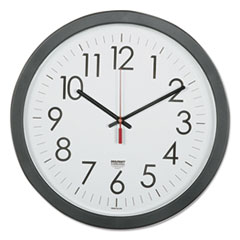 6645016237483 SKILCRAFT Quartz Wall Clock, 14.5" Overall Diameter, Black Case, 1 AA (sold separately)