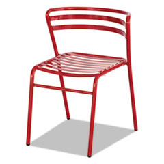 Safco® CoGo Steel Outdoor/Indoor Stack Chair, Red, 2/Carton