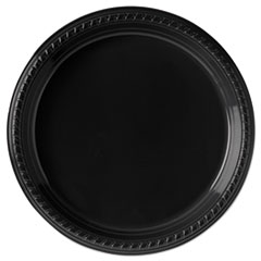 Dart® Party Plastic Plates, 10 1/4", Black, 500/Carton