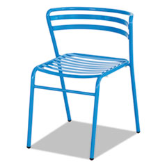 Safco® CoGo Steel Outdoor/Indoor Stack Chair, Blue, 2/Carton