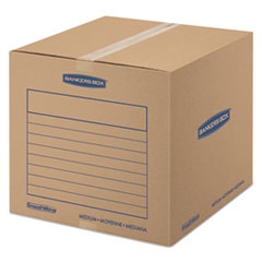 Bankers Box® SmoothMove Basic Medium Moving Boxes, 18l x 18w x 16h, Kraft/Blue, 20/Bundle