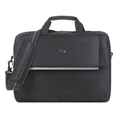 Solo Urban Briefcase, Fits Devices Up to 17.3", Polyester, 16.5 x 3 x 11, Black