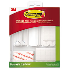Command™ Picture Hanging Kit, White/Clear, Assorted