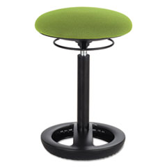 Twixt Desk Height Ergonomic Stool, Supports Up to 250 lb, 22.5" High Green Seat, Black Base, Ships in 1-3 Business Days