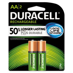 Duracell® Rechargeable NiMH Batteries, AA, 2/PK