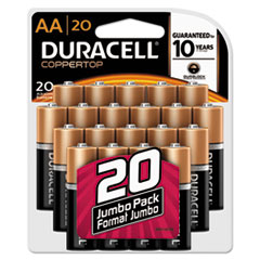 Duracell® CopperTop Alkaline Batteries, AA, 20/PK