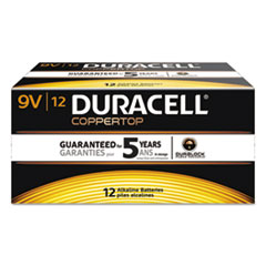 Duracell® CopperTop Alkaline Batteries, 9V, 72/CT