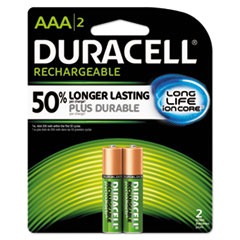 Duracell® Rechargeable NiMH Batteries, AAA, 2/PK