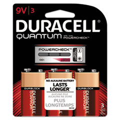 Duracell® Quantum Alkaline Batteries, 9V, 3/PK, 36 PK/CT