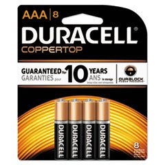 Duracell® CopperTop Alkaline Batteries, AAA, 8/PK, 40 PK/Carton