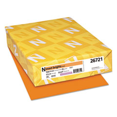 Neenah Paper Exact Brights Paper, 20 lb Bond Weight, 8.5 x 11, Bright Orange, 500/Ream