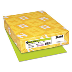 Neenah Paper Exact Brights Paper, 20 lb Bond Weight, 8.5 x 11, Bright Green, 500/Ream