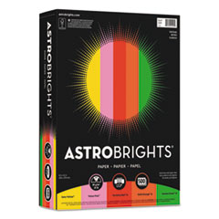 Astrobrights® Color Paper -"Vintage" Assortment, 24lb, 8 1/2 x 11, 5 Colors, 500 Sheets