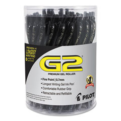 Pilot® G2 Premium Retractable Gel Ink Pen, Refillable, Black Ink, .7 mm, 36/Pack