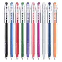 Pilot® FriXion ColorSticks Erasable Gel Pen, Stick, Fine 0.7 mm, Ten Assorted Ink and Barrel Colors, 10/Pack