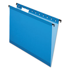 Pendaflex® SureHook Hanging Folders, Letter Size, 1/5-Cut Tabs, Blue, 20/Box
