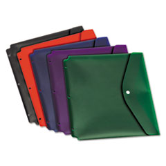 Cardinal® Dual Pocket Snap Envelope, 11 x 8 1/2, Assorted Colors, 5/Pack