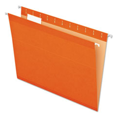 Pendaflex® Colored Reinforced Hanging Folders, Letter Size, 1/5-Cut Tabs, Orange, 25/Box